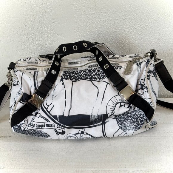 Vintage Gwen Stefani LeSportsac L.A.M.B Graphic Nylon Duffle Shoulder Bag Y2K - Picture 3 of 13